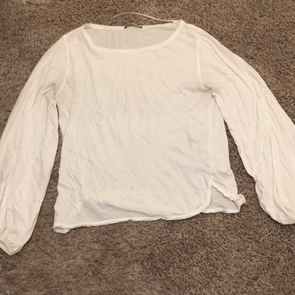 white zara blouse size S